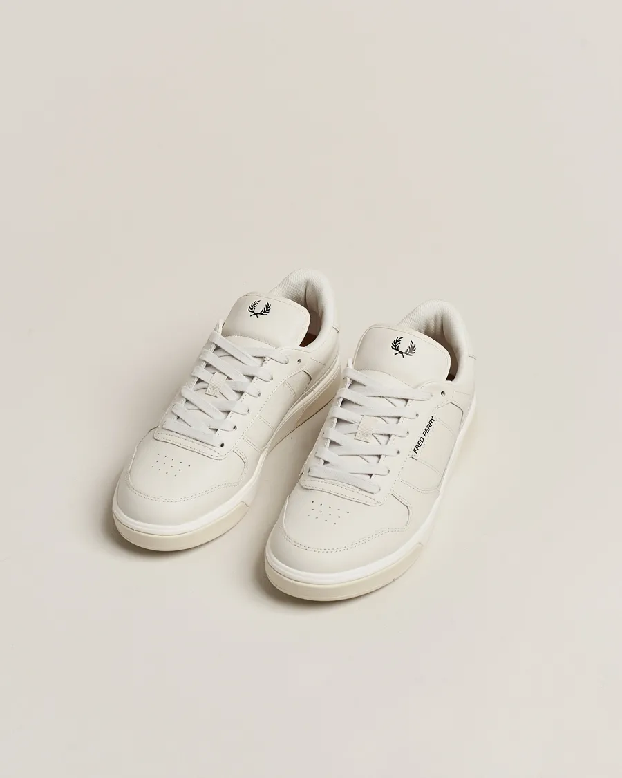 B300 Textured Leather Sneaker White