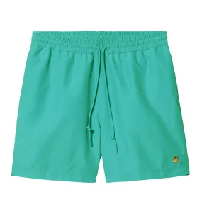 Carhartt WIP Chase Swim Trunks Herren Aqua Green Gold