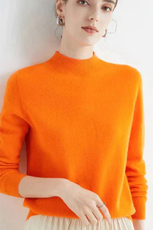 Heidi-Mode | Eleganter Halbhochkragenpullover für Frauen