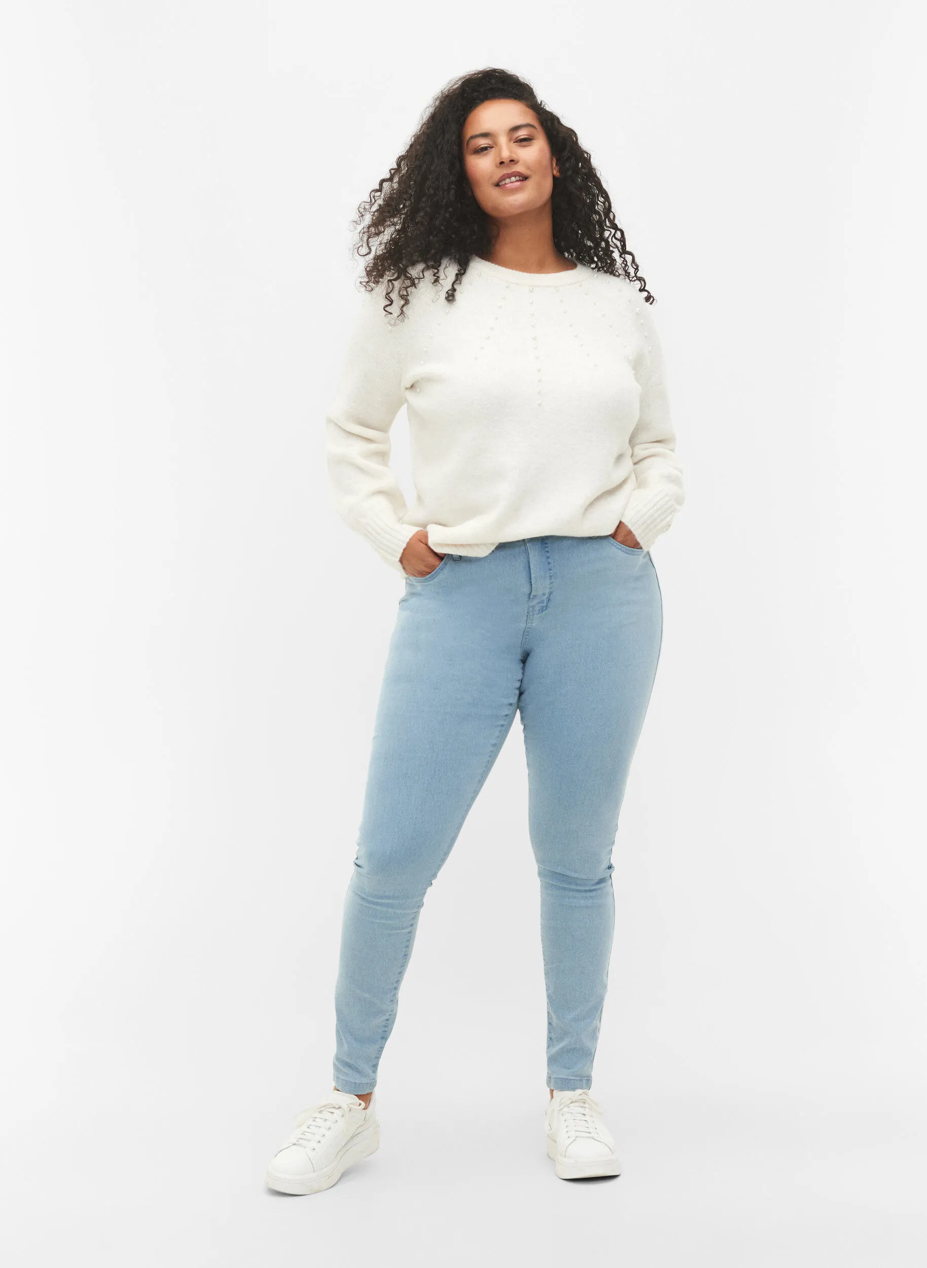 Hochtaillierte Super Slim Amy Jeans