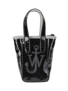   J.W.Anderson  Mini Bag With Leather Shoulder Strap Black  Tote 