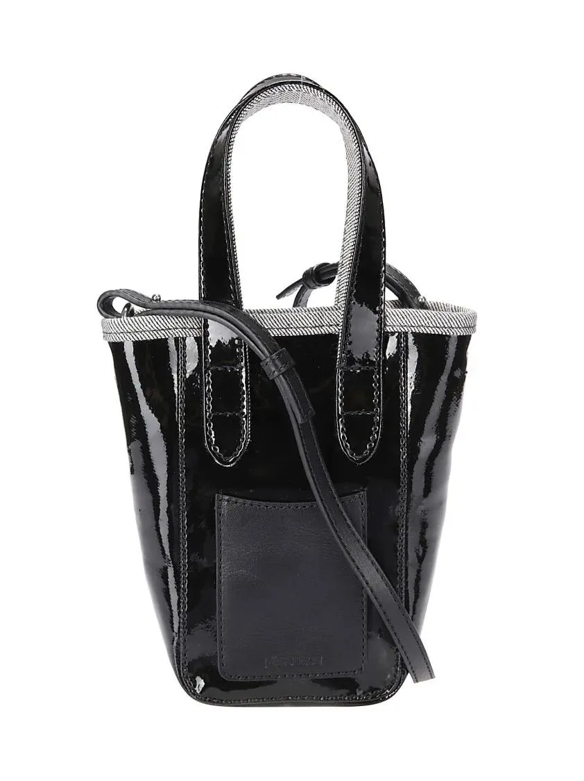   J.W.Anderson  Mini Bag With Leather Shoulder Strap Black  Tote 