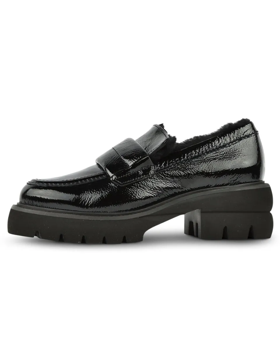 KENNEL&SCHMENGER - Damen Loafer Nappalack/Lam - Schwarz 