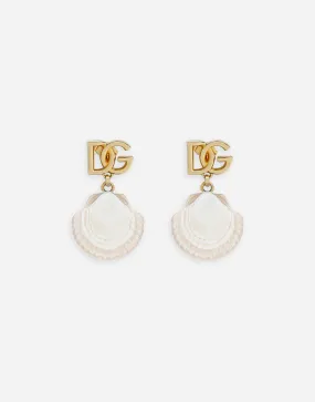 Ohrringe Dolce & Gabbana Gold-tone Shell Dangle Earrings WEQ6A1W1111ZOO00