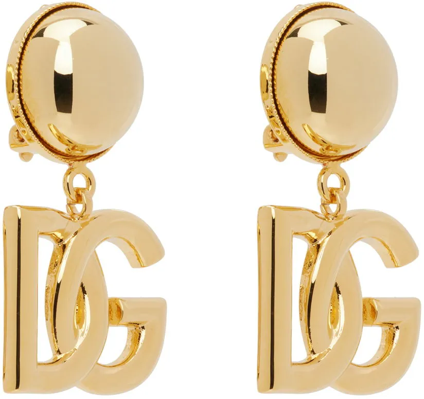 Ohrringe Dolce & Gabbana Gold 'DG' Earrings WEN6P6 W1111