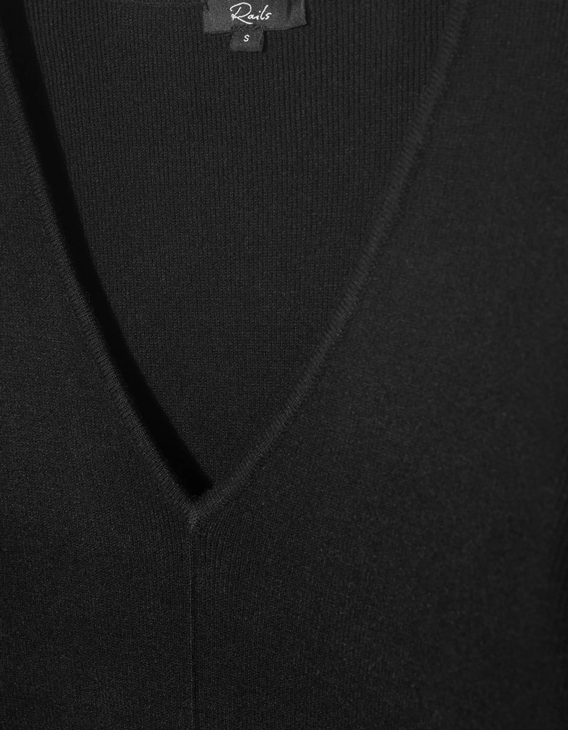 RAILS Hollyn Black // Strickpullover mit V-Ausschnitt