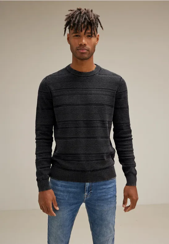 Street One MEN Struktur-Mix Pullover 