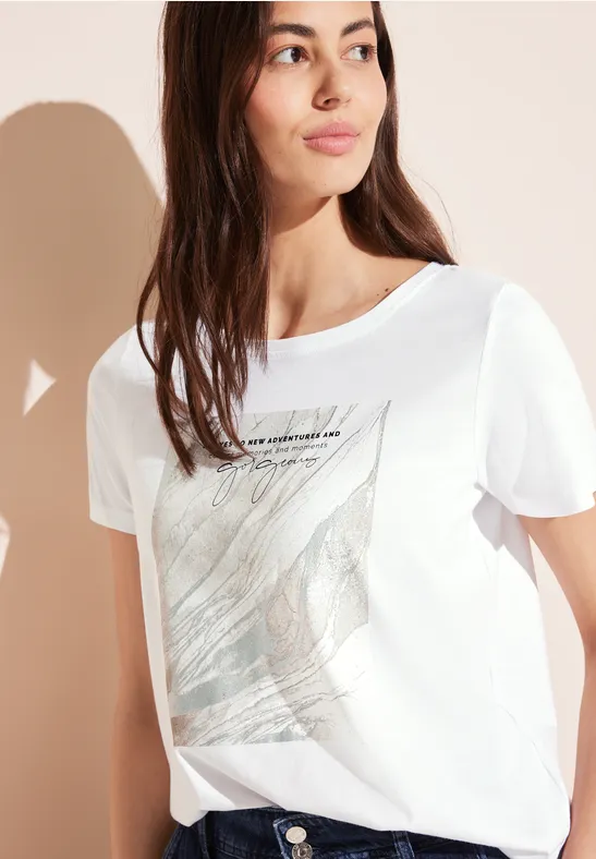 Street One T-Shirt mit Folienprint 