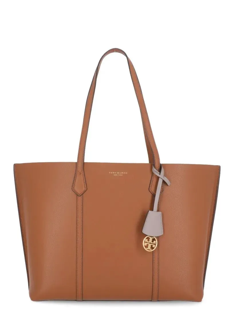   Tory Burch  Perry Triple Tote Shopping Bag Brown  Tote 